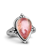 Teardrop Rhodochrosite Ring