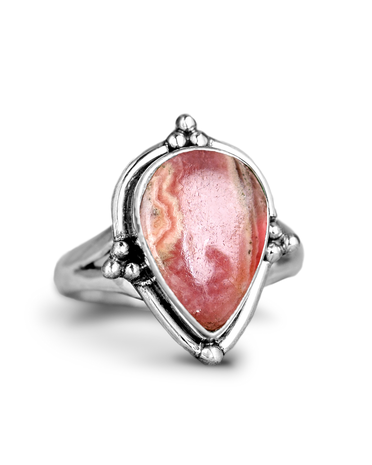 Teardrop Rhodochrosite Ring
