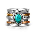 Teardrop Turquoise Fidget Ring