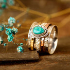 Teardrop Turquoise Fidget Ring