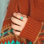 Teardrop Turquoise Fidget Ring