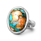 Oyster Copper Turquoise Ring