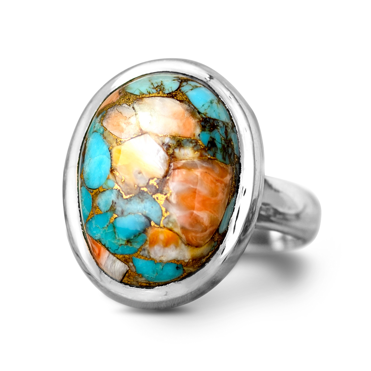 Oyster Copper Turquoise Ring