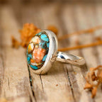 Oyster Copper Turquoise Ring