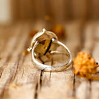 Citrine Teardrop Silver Ring