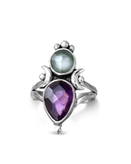 Aquamarine Amethyst Ring