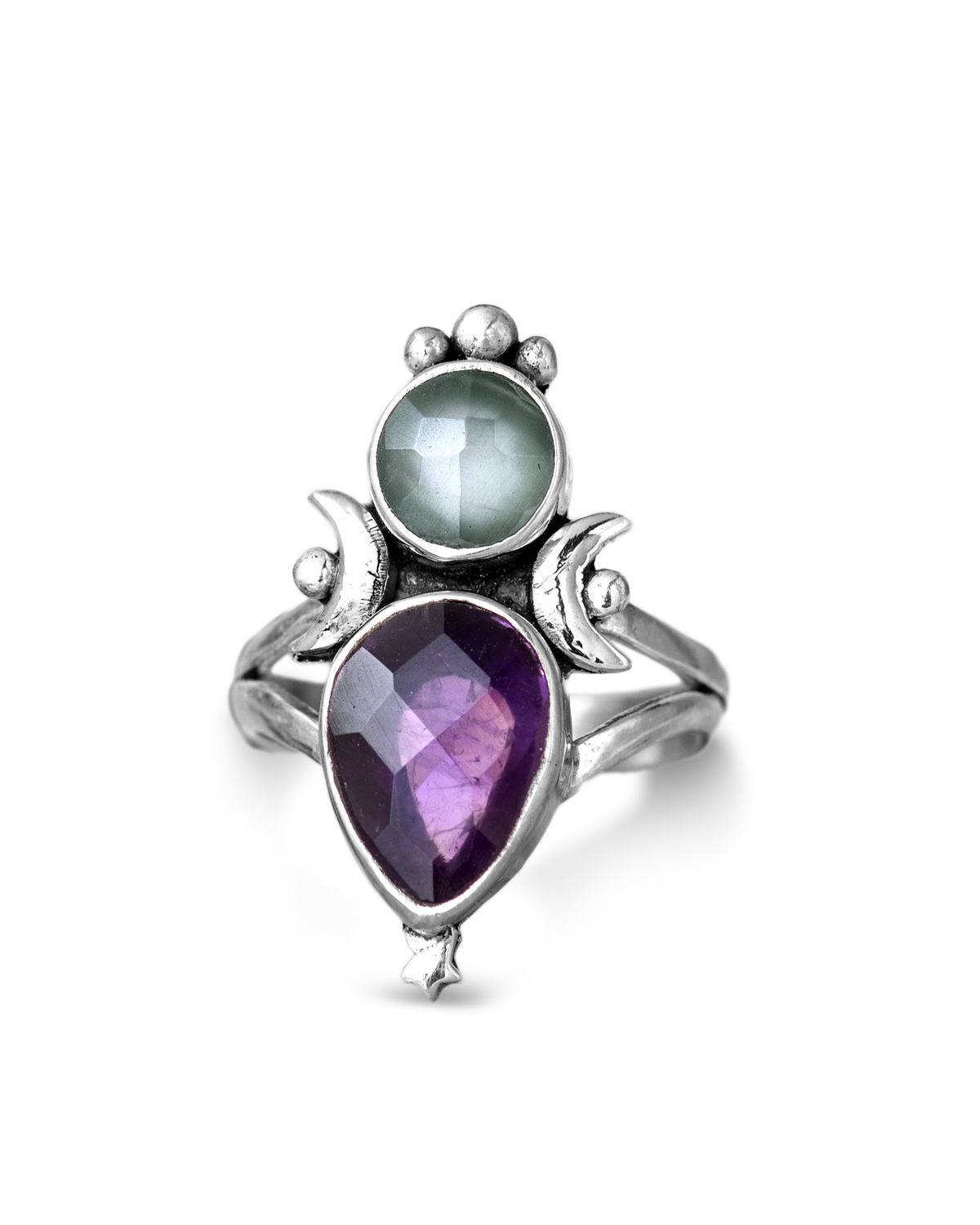 Aquamarine Amethyst Ring
