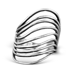 Ocean Waves Statement Ring