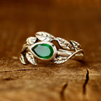 Leaves Green Onyx Ring