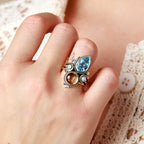 Blue Topaz Celestial Ring
