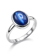 Kyanite Oval Silver Ring