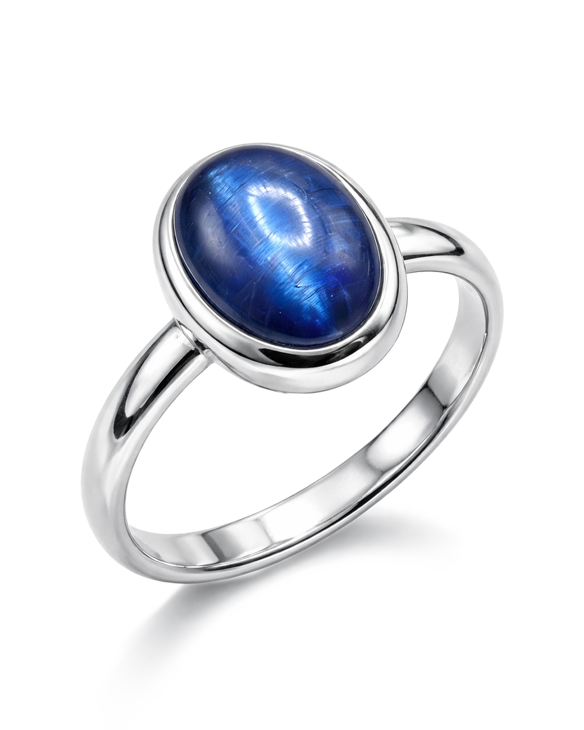 Kyanite Oval Silver Ring