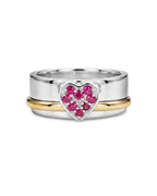 Ruby Heart Fidget Ring