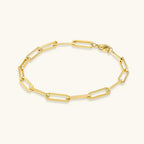 Elegant Gold Paperclip Bracelet