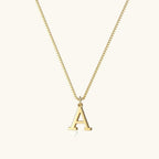 Vintage Letter Initial Gold Necklace