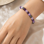 Amethyst Agate Charm Bracelet