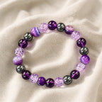 Amethyst Agate Charm Bracelet