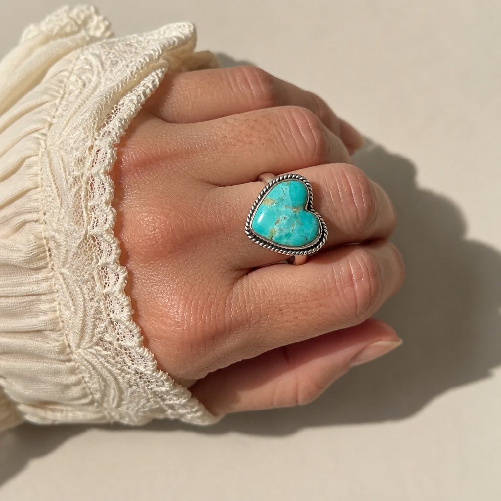 Artisan Heart Turquoise Ring