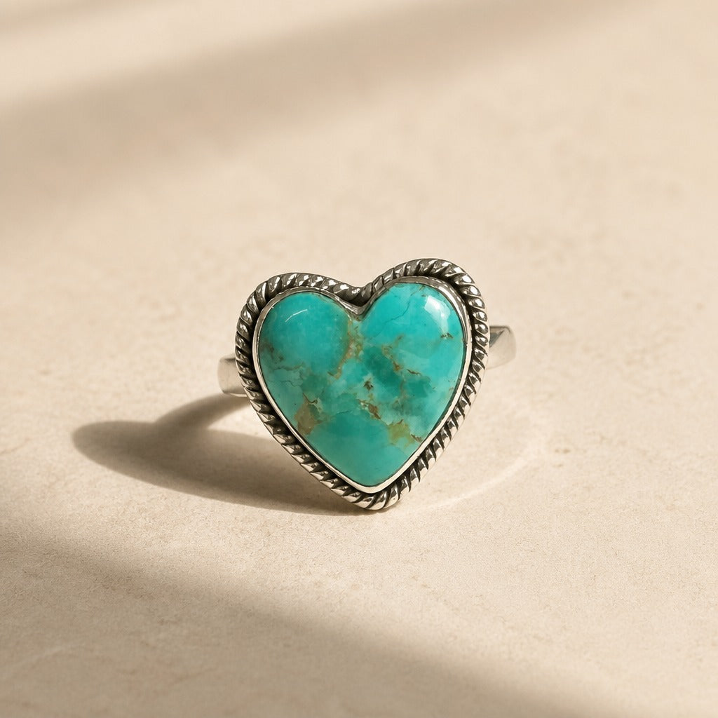 Artisan Heart Turquoise Ring