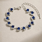 Blue Crystal Link Bracelet