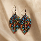 Nature Wooden Leaf Earrings