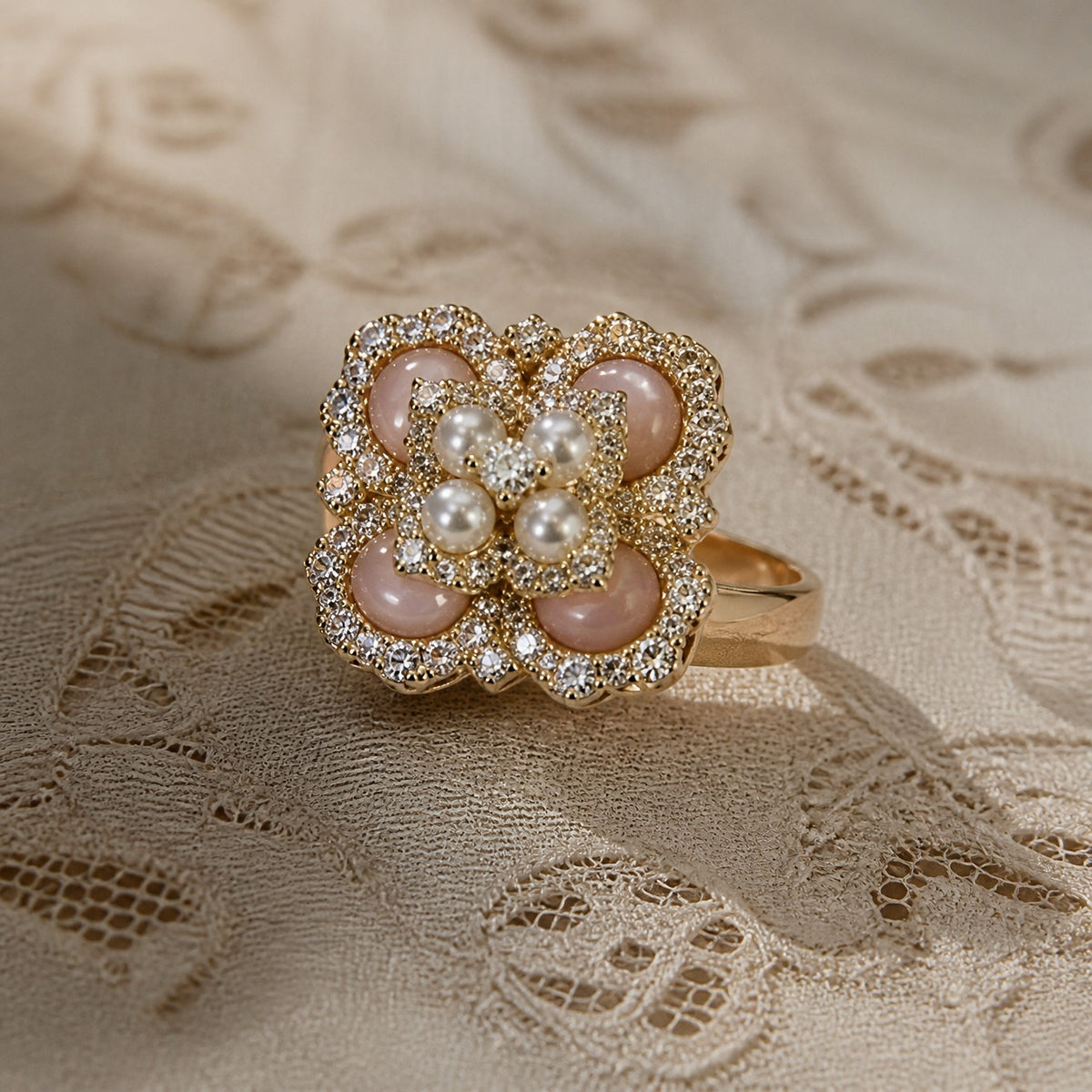 Blush Bloom Pearl Ring