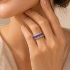 Bohemian Cubic Zirconia Amethyst Ring