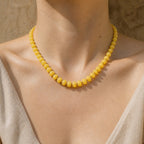 Bohemian Frosted Glass Bead Necklace