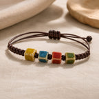 Bohemian Tiger's Eye Jade Bead Bracelet