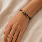 Bohemian Tiger's Eye Jade Bead Bracelet