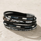 Boho Multi-Layer Leather Bead Bracelet