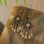 Boho Two-Tone Tassel Earrings