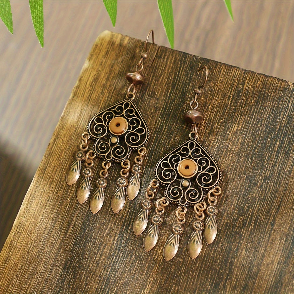 Boho Two-Tone Tassel Earrings