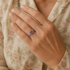 Braided Amethyst Ring Set