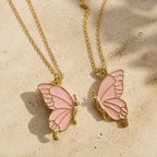 Butterfly Pendant Necklace Set