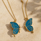 Butterfly Pendant Necklace Set