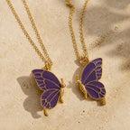 Butterfly Pendant Necklace Set
