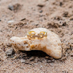 Dazzling Crystal Gold Open Ring
