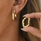 Noble Curve Drop Earrings