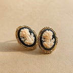 Celestial Cameo Stud Earrings