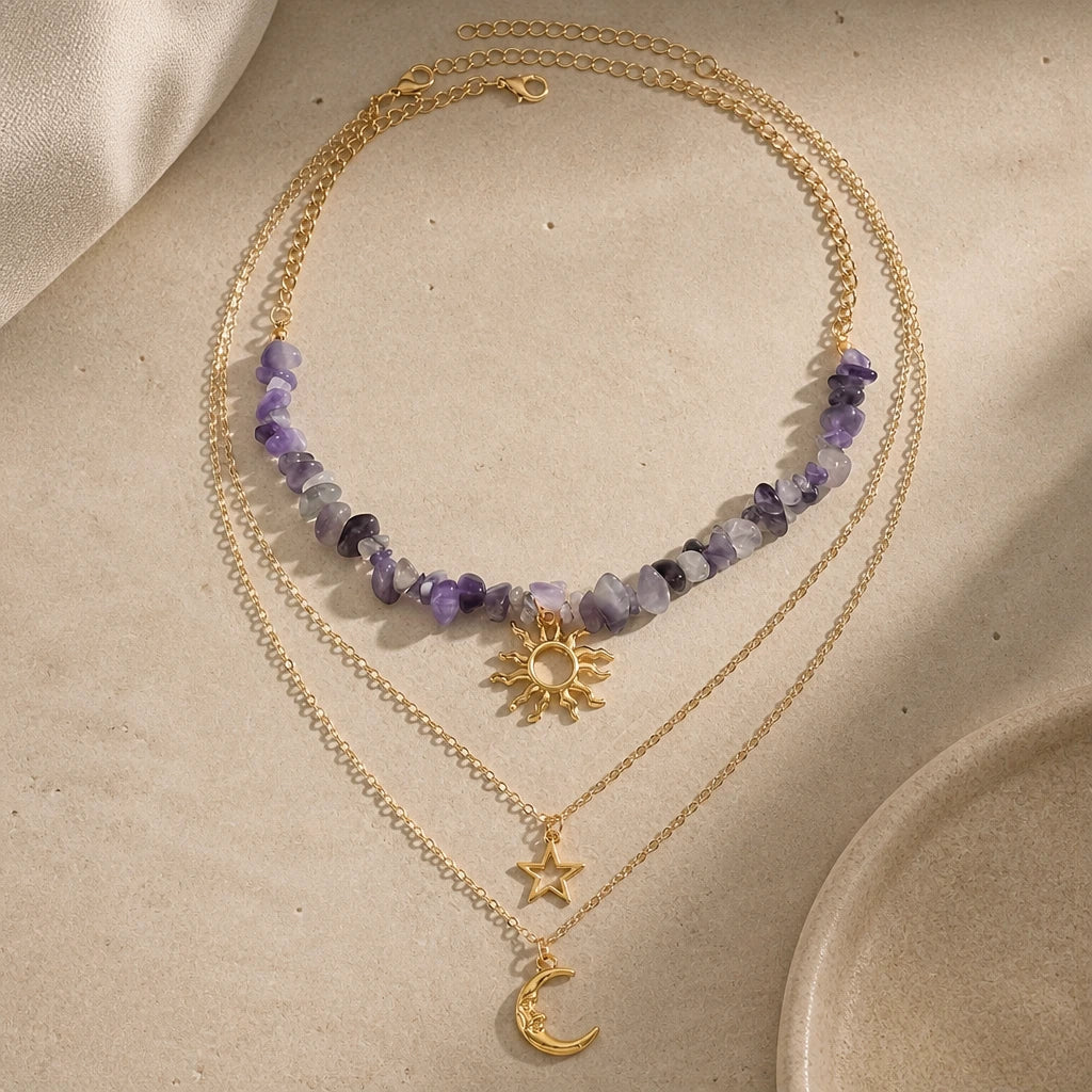 Celestial Layered Necklace Set