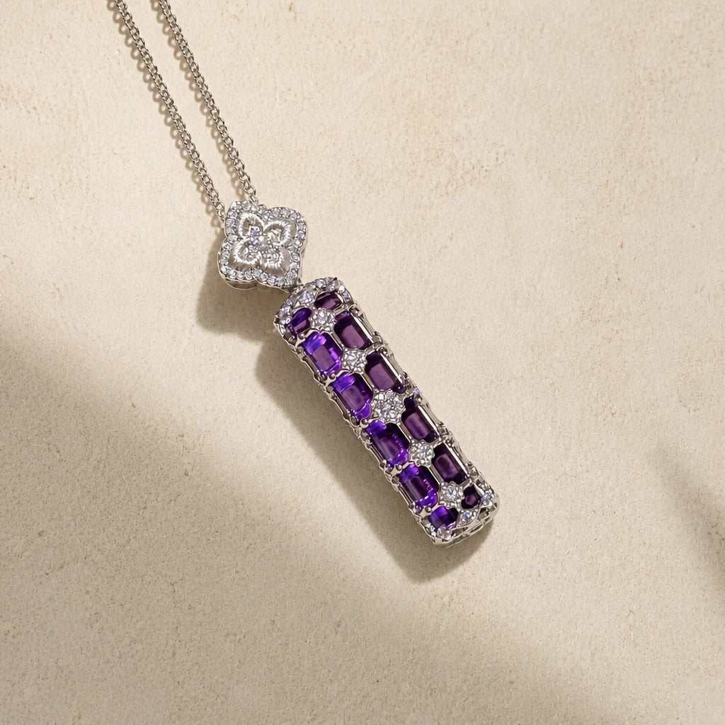 Channel Bar Pendant Necklace