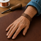 Brogue Copper Bracelet