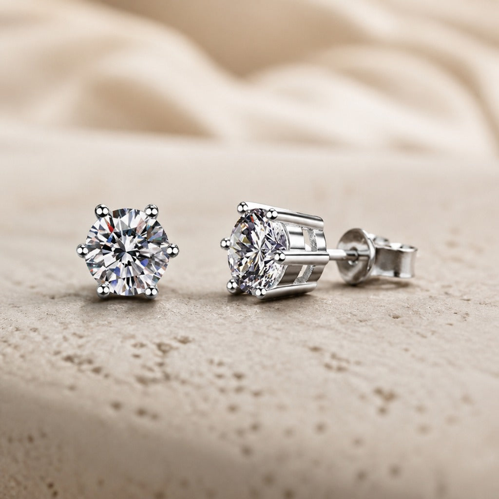 Chic White Gold Tera Earrings
