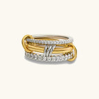 Majestic Stacked Crystals Ring