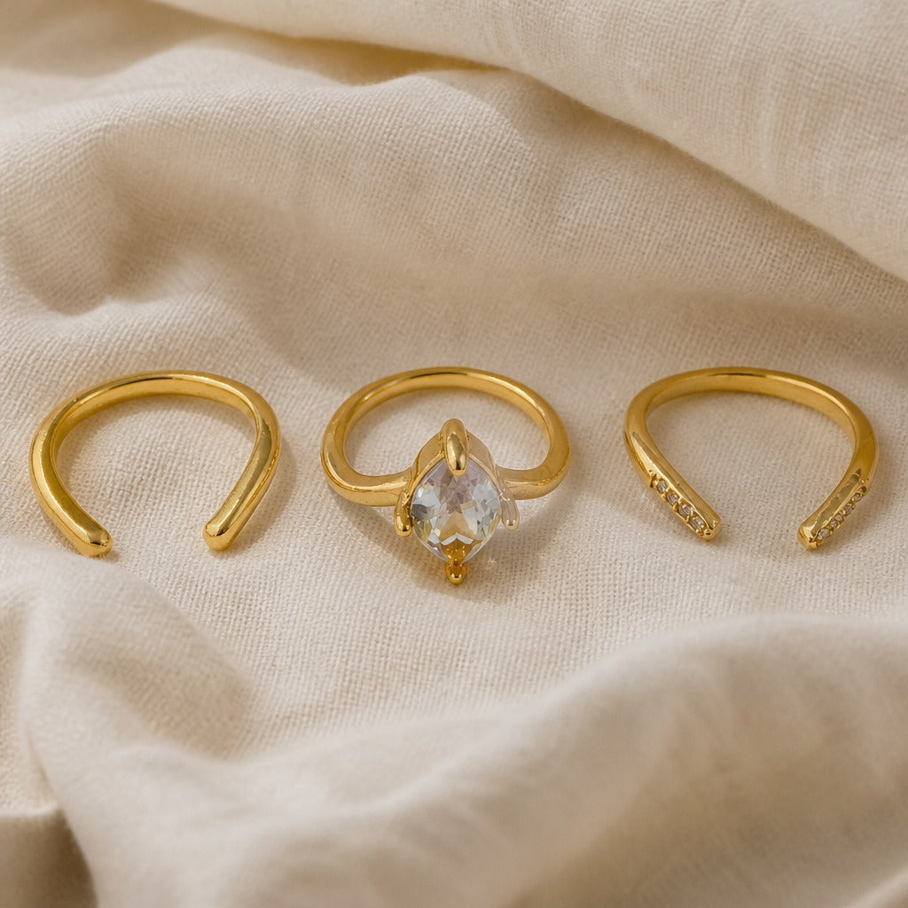 Crown Jewel Gold Ring