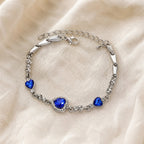 Crystal Heart Link Bracelet