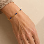 Cubic Zirconia Chain Gold Bracelet