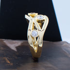 Classic Two Tone Crystal Ring