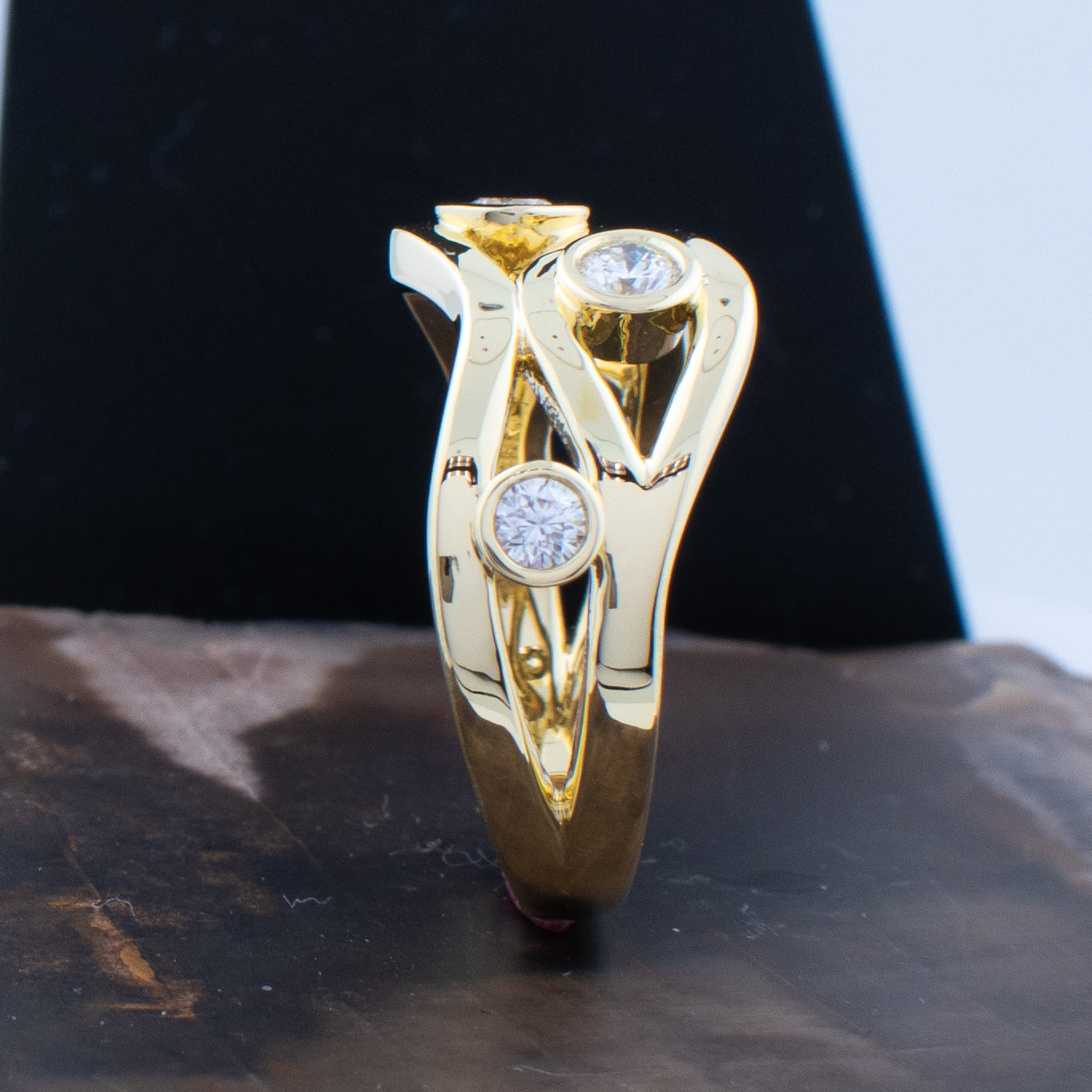 Classic Two Tone Crystal Ring
